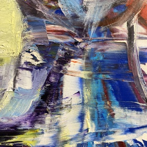 Pictura abstracta: Run of Ideas 50x70 cm, oil on canvas - Img 3