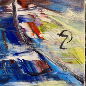 Pictura abstracta: Run of Ideas 50x70 cm, oil on canvas - Img 4