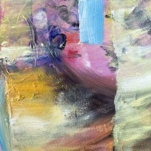 Picturta abstracta: " “Turkish delight under Bosphorus Bridge”, 50x70 cm, ulei pe pânză (oil on canvas) - Img 6