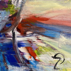 Pictura abstracta: Run of Ideas 50x70 cm, oil on canvas - Img 7