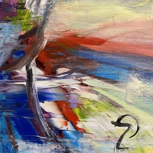 Pictura abstracta: Run of Ideas 50x70 cm, oil on canvas - Img 7