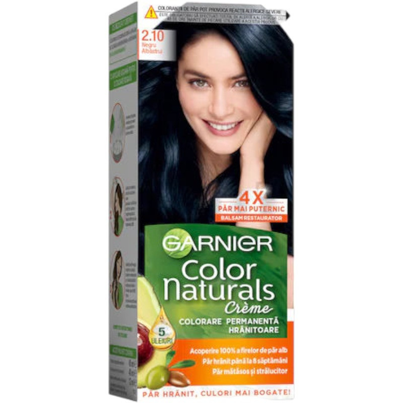 Vopsea De Par Permanenta Garnier Color Naturals 2.10 Negru Albastrui 110Ml