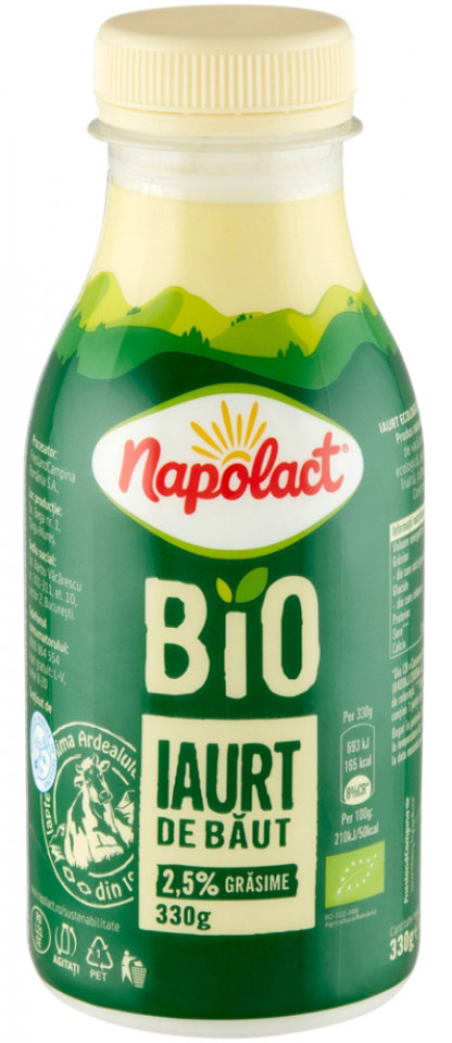 Creta plata geros  Napolact Iaurt de Baut Bio 2.5% Grasime 330g