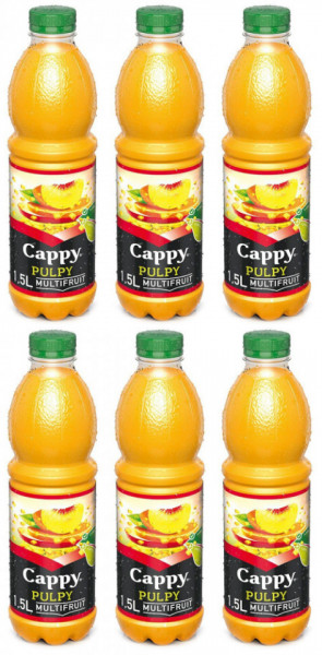 Cappy Pulpy Bautura Racoritoare Necarbogazoasa cu Mix de Fructe 6 buc x 1.5L