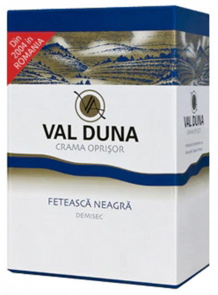 Crama Oprisor Val Duna Bib Feteasca Neagra Vin Rosu Demisec 14% Alcool 3L