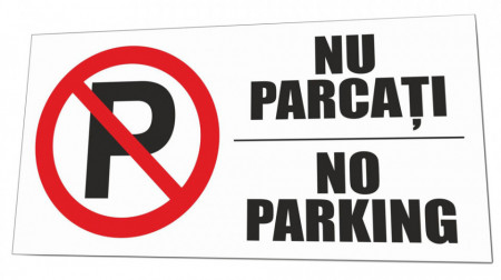 Creative Sign Indicator Nu Parcati-No Parking 20x40cm