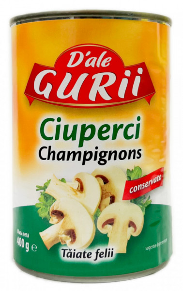 D'Ale Gurii Ciuperci Champignons Taiate Felii 400g