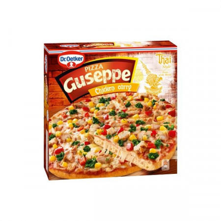 Dr.Oetker Pizza Guseppe cu Carne de Pui Condimentata cu Masala si Curry 375g
