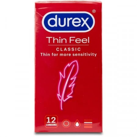 Durex Feel Thin Prezervative 12bucati