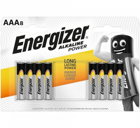 Energizer Baterii Alkaline Power AAA LR03 8buc