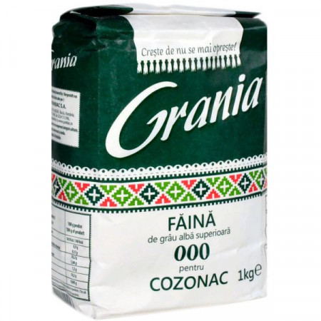 Grania Faina de Grau Alba Superioara 000 pentru Cozonac 1Kg
