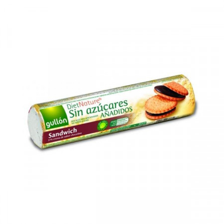 Gullon Biscuiti Sandwich cu Crema Aroma de Ciocolata 37% fara Adaos de Zaharuri cu Indulcitori 250g