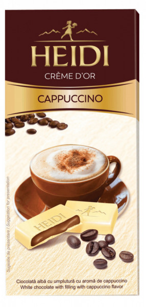 Heidi Ciocolata Alba cu Crema de Cappuccino 90g