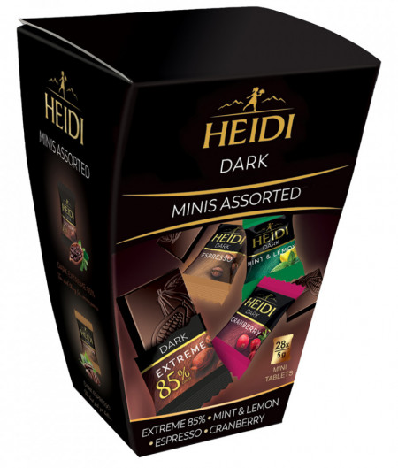 Heidi Dark Minis Assorted Ciocolata Amaruie 85% 140g