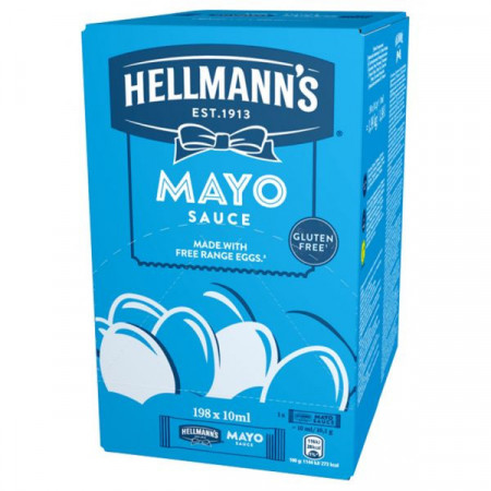 Hellmann's Sos de Maioneza 25% Grasime fara Gluten 10ml x 198bucati 1.98L