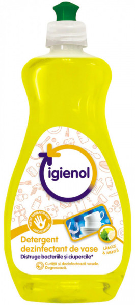 Igienol Detergent Dezinfectant pentru Vase cu Aroma de Lamaie 500ml