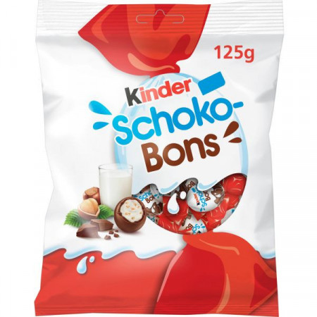 Kinder Schoko Bons Bomboane de Ciocolata cu Lapte si Alune 125g