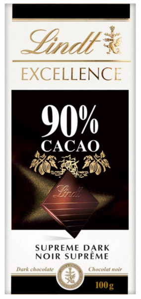 Lindt Excellence Ciocolata Extra Fina Amaruie 90% Cacao 100g