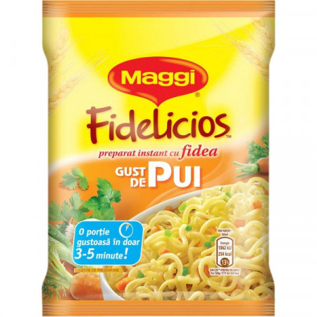 Maggi Fidelicios Preparat Instant cu Fidea cu Gust de Pui 59.2g