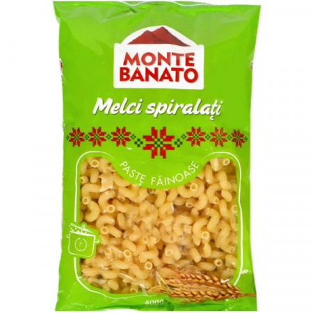 Monte Banato Melci Spiralati Paste Fainoase din Faina Alba de Grau 400g