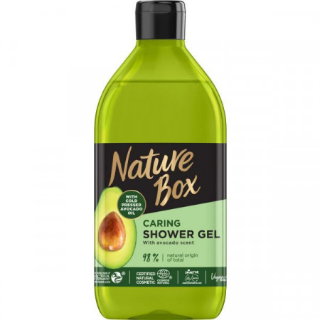 Nature Box Gel de Dus cu Ulei de Avocado 100% presat la rece 385ml