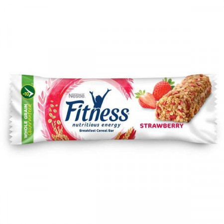 Nestle Fitness Baton de Cereale cu Capsuni 23.5g