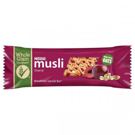 Nestle Musli Baton de Cereale cu Visine si Merisoare 35g