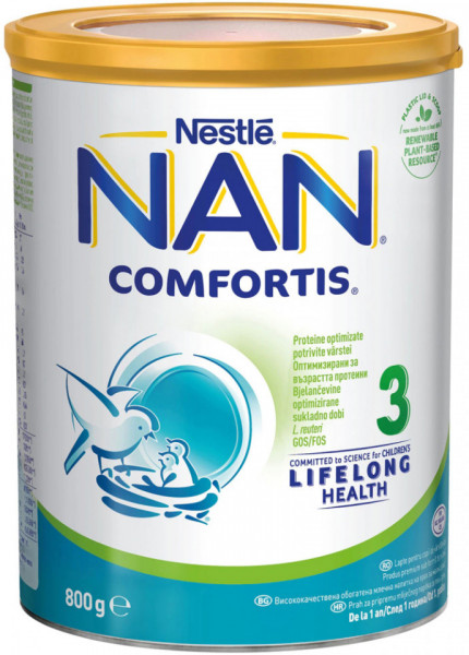 Nestle Nan Comfortis 3 Lapte Praf pentru Sugari 1-2 ani 800g