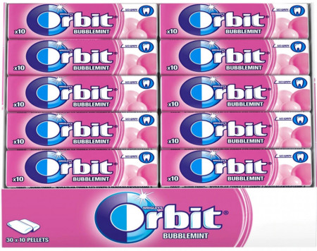 Orbit Guma de Mestecat cu Aroma de Fructe si Menta 30 pachete x 10buc