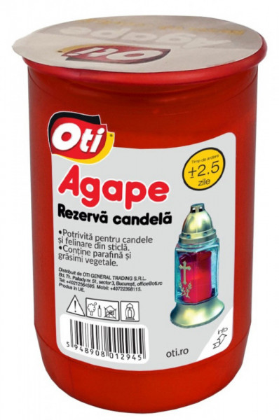 Oti Rezerva Candela cu Ulei de Agape 2.5 Zile de ardere