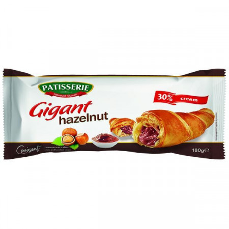 Patisserie Croissant Gigant cu Crema de Cacao si Alune180g