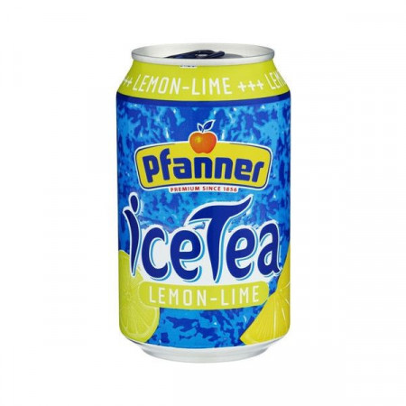 Pfanner Ice Tea Bautura pe baza de Ceai Negru cu Gust de Lamaie si Limeta 330ml
