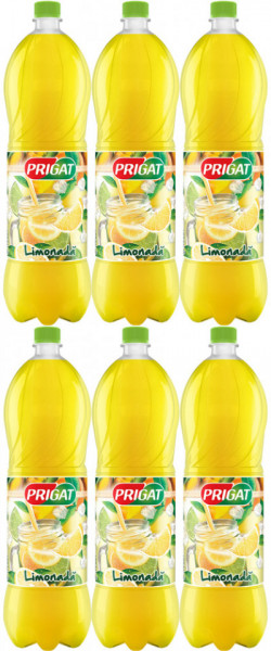 Prigat Limonada Bautura Racoritoare Necarbonatata cu Suc de Portocala Lamaie si Lamaie Verde 6 buc x 1.75L