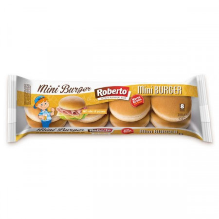 Roberto Mini Burger Paine cu Ulei din Seminte de Floarea Soarelui Miniburger 200g