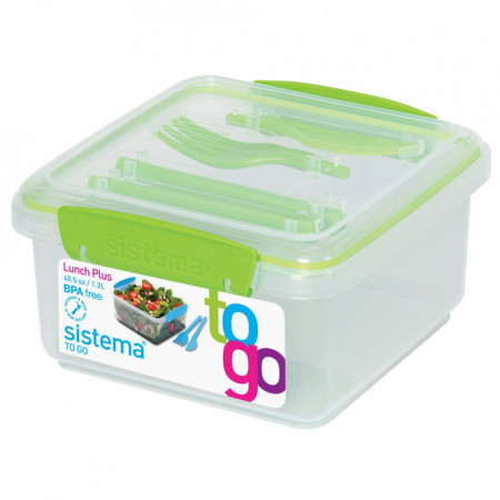 Sistema Cutie de Alimente si Tacamuri din Plastic Lunch Plus To Go 1.2L