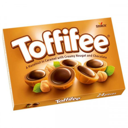 Toffifee Praline cu Alune Nuga si Caramel Acoperite cu Ciocolata 200g