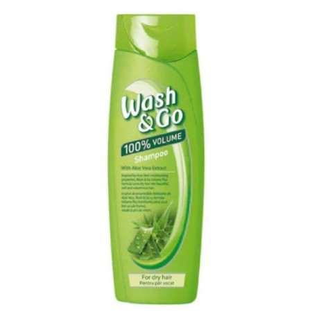 Wash&Go 100% Volume Sampon cu Extract de Aloe Vera 200ml
