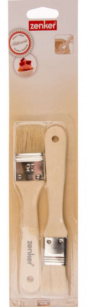 Zenker Set Pensule pentru Patiserie cu Maner din Lemn 2 buc