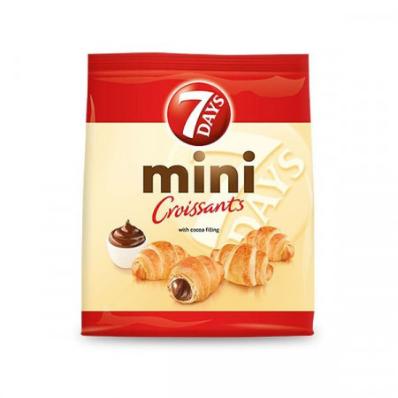 7 Day's Mini Croissante cu Umplutura de Cacao 185g