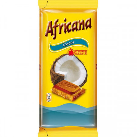 Africana Tableta cu Lapte si Fulgi de Cocos 90g