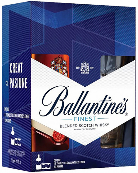 Ballantine’s Set Whsiky 700ml + 2 Pahare