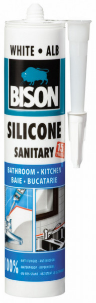 Bison Silicon Sanitar Alb 280ml