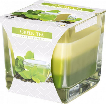 Bispol Lumanare Parfumata in 3 Culori cu Aroma de Ceai Verde