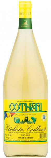 Cotnari Eticheta Galbena Vin Alb Demisec 11% Alcool 1.5L