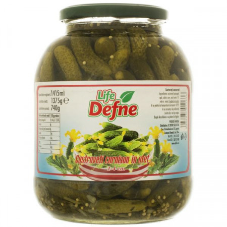 Defne Castraveti Cornison in Otet 1-4Cm 1375g