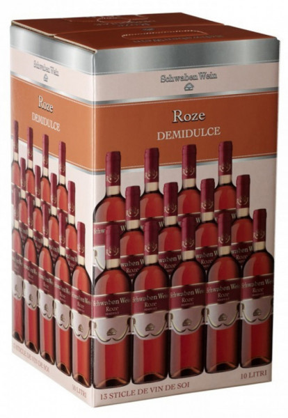 Domeniile Recas Schwaben Wein Vin Rose Demidulce 12% Alcool 10L