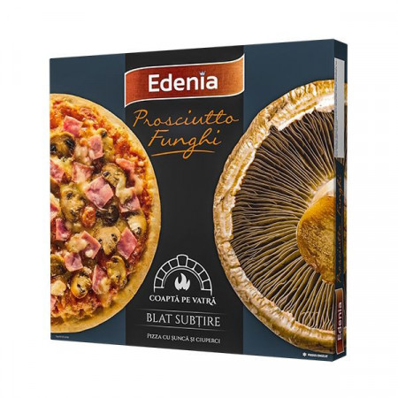 Edenia Pizza cu Sunca si Ciuperci 345g