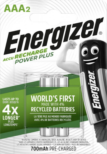 Energizer Baterii Reincarcabile Power Plus AAA HR03 2buc