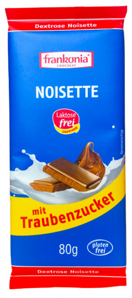 Frankonia Noisette Ciocolata din Lapte cu Migdale cu Dextroza fara Gluten fara Lactoza 80g