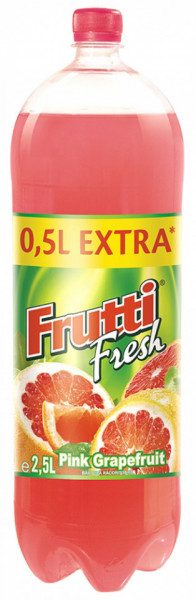 Frutti Fresh Bautura Racoritoare Carbogazoasa cu Grapefruit Roz 2L + 0.5L Extra